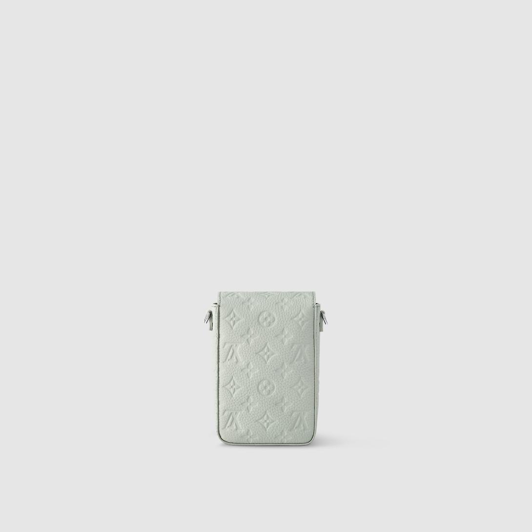 Túi Louis Vuitton S-Lock Vertical Wearable Wallet Monogram Taurillon Leather Nam Xám